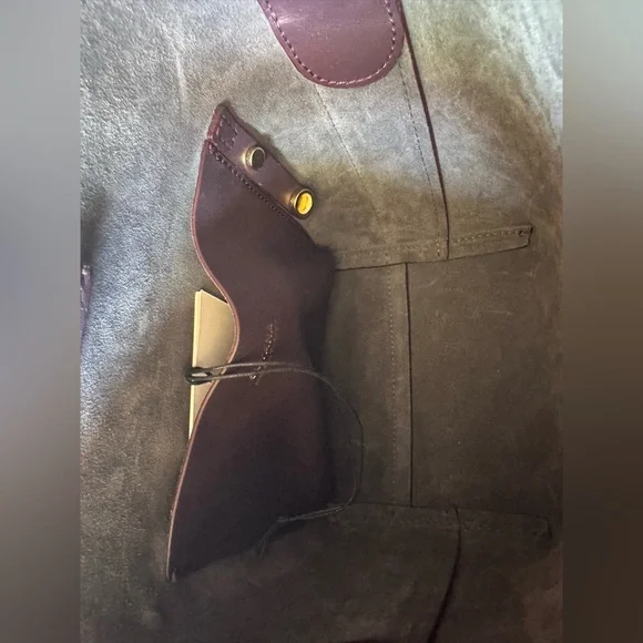 NWT CUYANA Mini Linea Bucket Bag in PLUM Smooth Leather - Picture 8 of 12